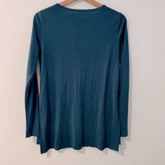 Abercrombie & Fitch Teal Blue V-Neck Blouse - Picture 2 of 4